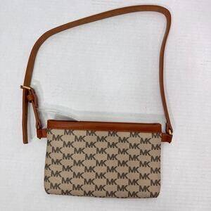 Michael Kors Belt Fanny Pack Adjustable MK Logo Womens Travel Wearable Bag NEW